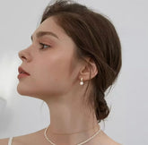 Juego de pendientes de perlas de oro para regalo